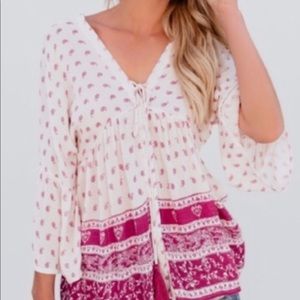 VICI SUGAR BABY PAISLEY TOP SZ S